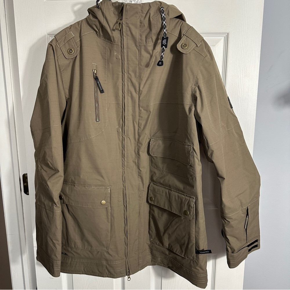 Ride Cappel Magnificent Insulated Snowboard Jacket, large, putty/brown